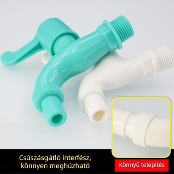 Konyhai 1/2 hüvelykes PVC műanyag csap mosógéphez, forró és hideg víz, repedésálló, vastított, szivárgásmentes, háztartási használatra