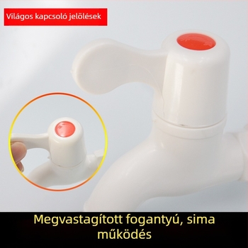 Konyhai 1/2 hüvelykes PVC műanyag csap mosógéphez, forró és hideg víz, repedésálló, vastított, szivárgásmentes, háztartási használatra
