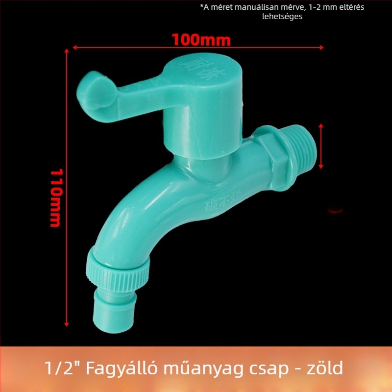 Konyhai 1/2 hüvelykes PVC műanyag csap mosógéphez, forró és hideg víz, repedésálló, vastított, szivárgásmentes, háztartási használatra