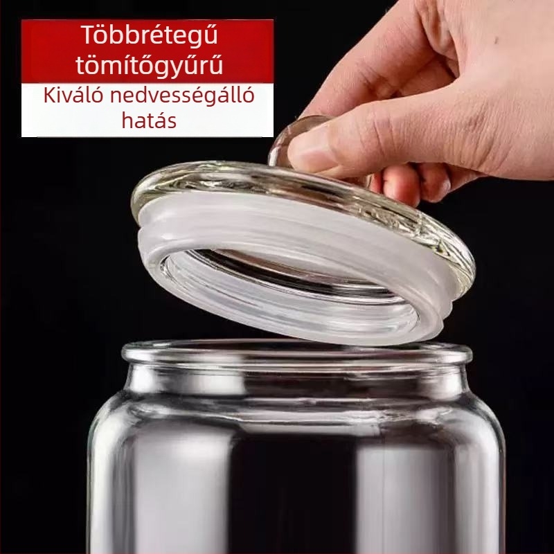 Zárható üvegtárolók száraz mandarinhéj tárolására, nedvességálló tea- és élelmiszer-tárolók, testreszabható