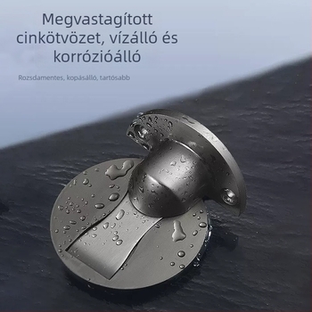 Lyukasztás nélküli talajra szerelhető ajtóütő, mágneses, erős, ütésvédő, cink ötvözet, otthoni használatra