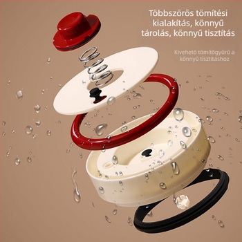 Vákuumzáras üvegtároló kávébabok és teák tárolására, élelmiszer-minőségű, 800–1000 ml