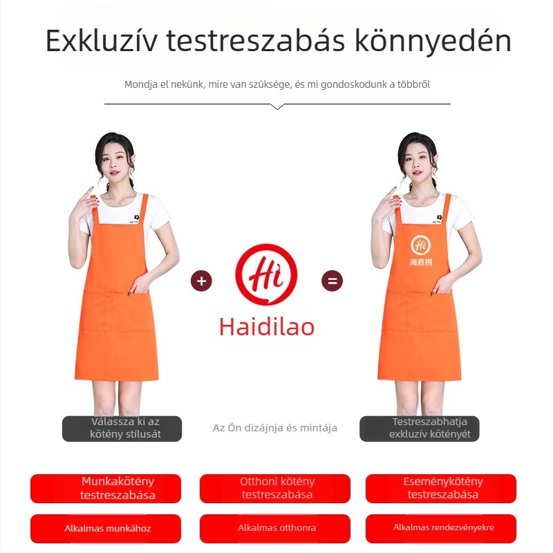 Tejes-tea boltja és kerámia festéséhez készült kötény – szennyeződésálló, foltálló, logónyomás opcióval, munkaruházat