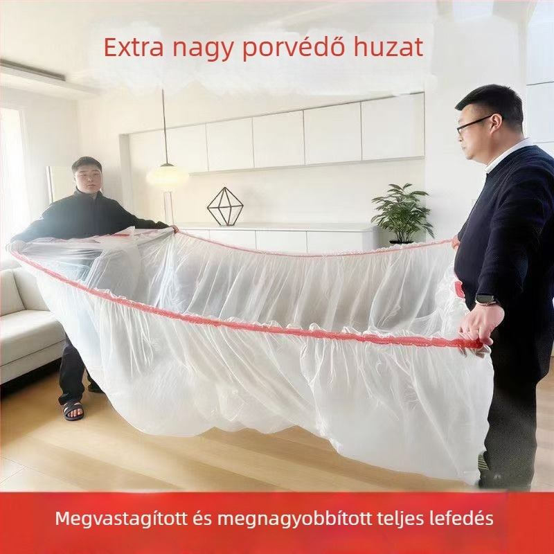 Egyszer használatos ágytakaró elasztikus szegéllyel, nagy ágyakhoz és kanapékhoz, porvédő bútorvédő fólia