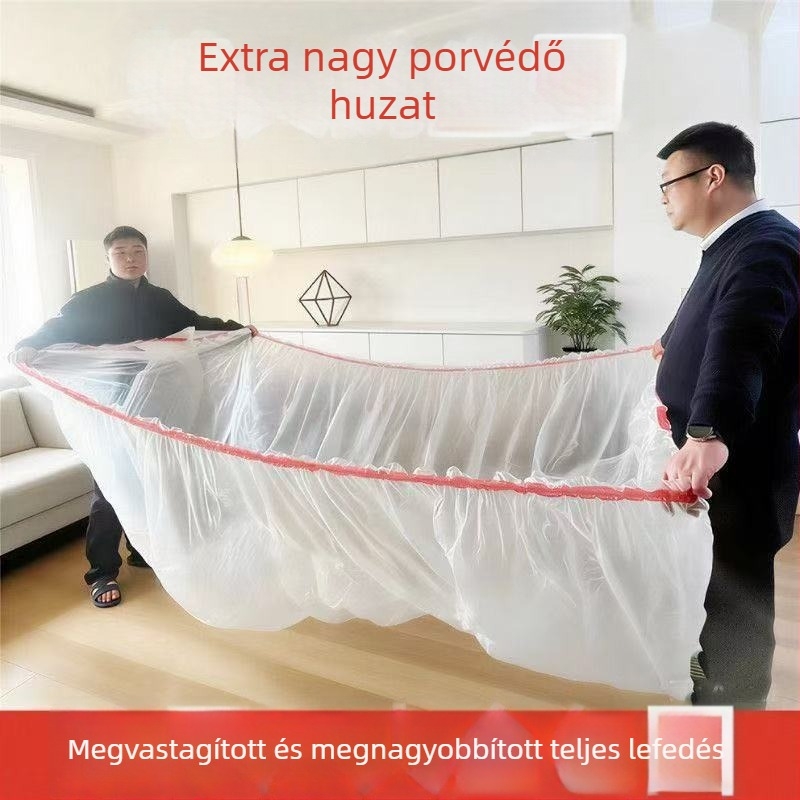 Egyszer használatos ágytakaró elasztikus szegéllyel, nagy ágyakhoz és kanapékhoz, porvédő bútorvédő fólia