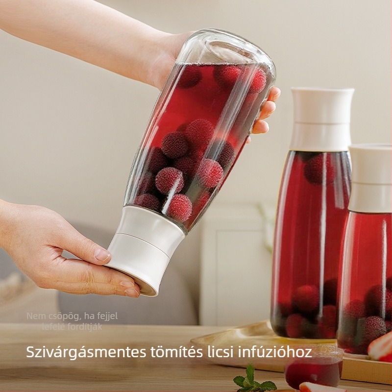 600 ml üveg borinfúzióhoz, élelmiszer-minőségű zárható üres palack fehérbor tárolására