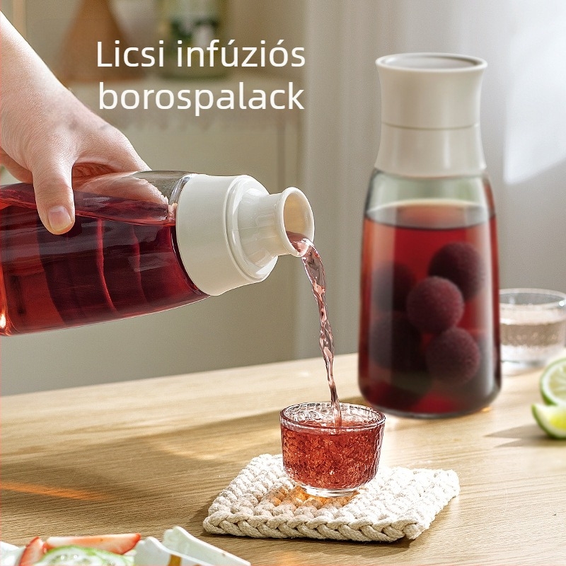 600 ml üveg borinfúzióhoz, élelmiszer-minőségű zárható üres palack fehérbor tárolására