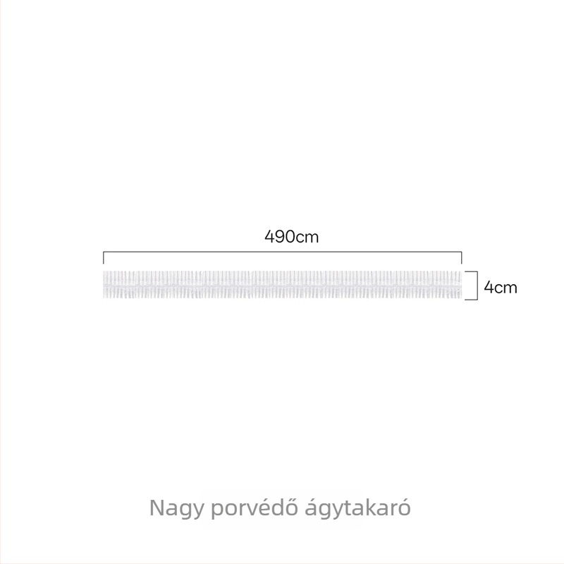 FaSoLa átlátszó porvédő ágytakaró elasztikus húzózsinórral — nappali bútorokhoz, egyszer használható védőfólia, méretek 470×40 cm vagy 490×40 cm