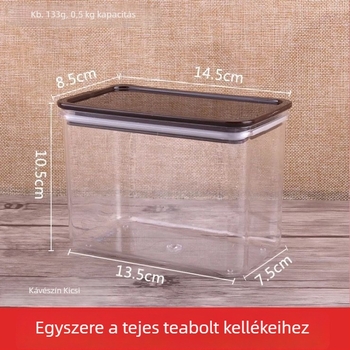 Műanyag négyszögletes zárható doboz gyümölcsporhoz és tej-tea porhoz – élelmiszer-minőségű tároló