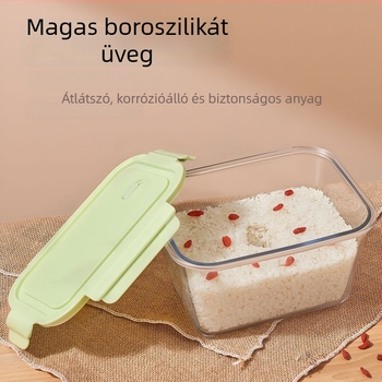 Rizsfermentációs üveg fedővel – zárható, boroszilikát üveg, nagy kapacitás