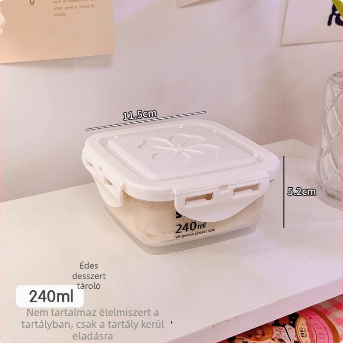 Élelmiszer-minőségű zárt tároló desszertekhez, sajthoz, gyümölcsökhöz, mungbabot és tejhez – nedvességálló