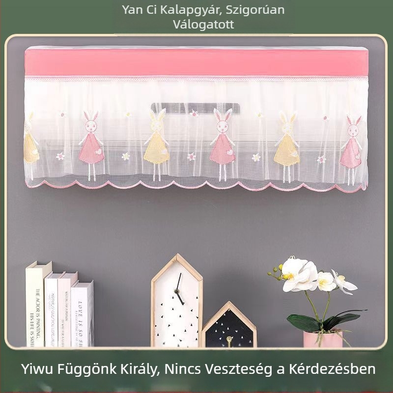 Fali klíma porvédő huzat, közvetlen légáramlattal szemben védelem, szennyeződésálló hálószövetből, vastagított változat