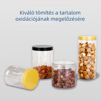 Átlátszó PET műanyag tároló diófélékhez, élelmiszer-minőségű zárt tartály pistáciához és kesudióhoz