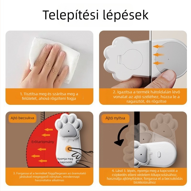 Baba biztonságos ajtóstopper – csípés elleni, ajtóklip és résblokkoló