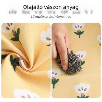 Pásztor-stílusú vászon hosszú ujjú kötény a konyhába, olaj- és foltálló
