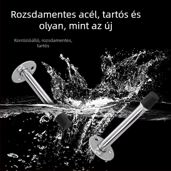 Eltávolítható ajtó felső rész rozsdamentes acélból, gumírozott ütéscsillapító fürdőszobához, csendes ütköző üvegajtókhoz, falra szerelhető