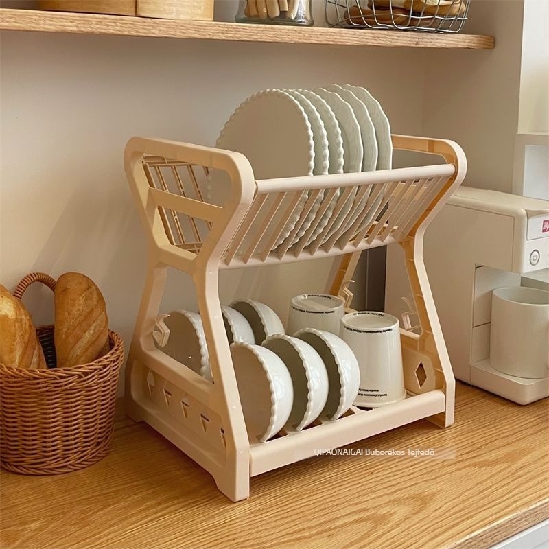 Kétszintes konyhai eszköz- és edénytároló szekrény mosás- és leeresztés funkcióval