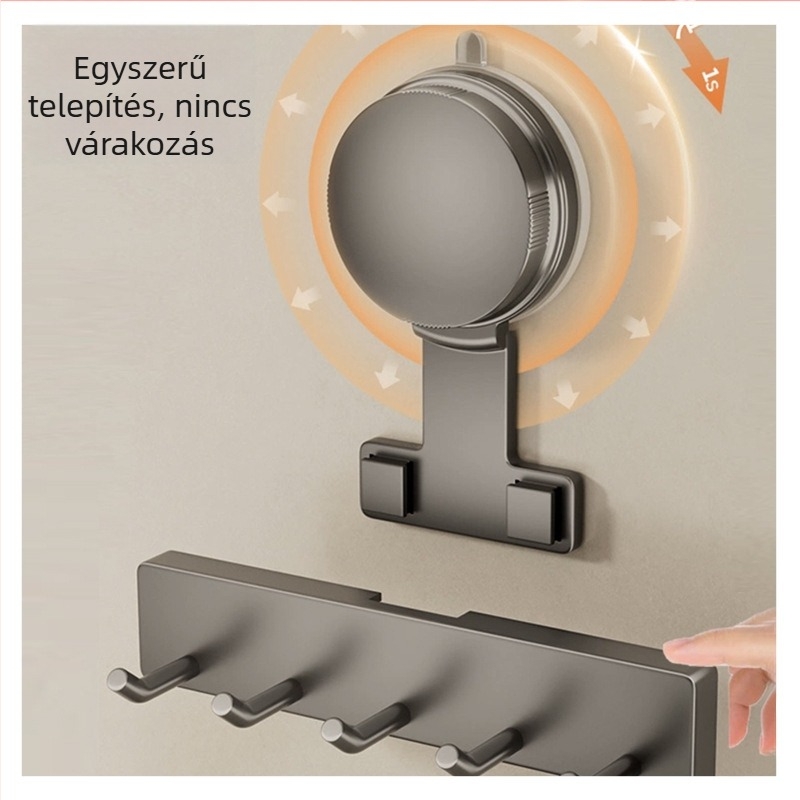 Erős vákuumos falikampó, fúrás nélküli, fürdőszobába és a konyhába, törölköző és edények tartója
