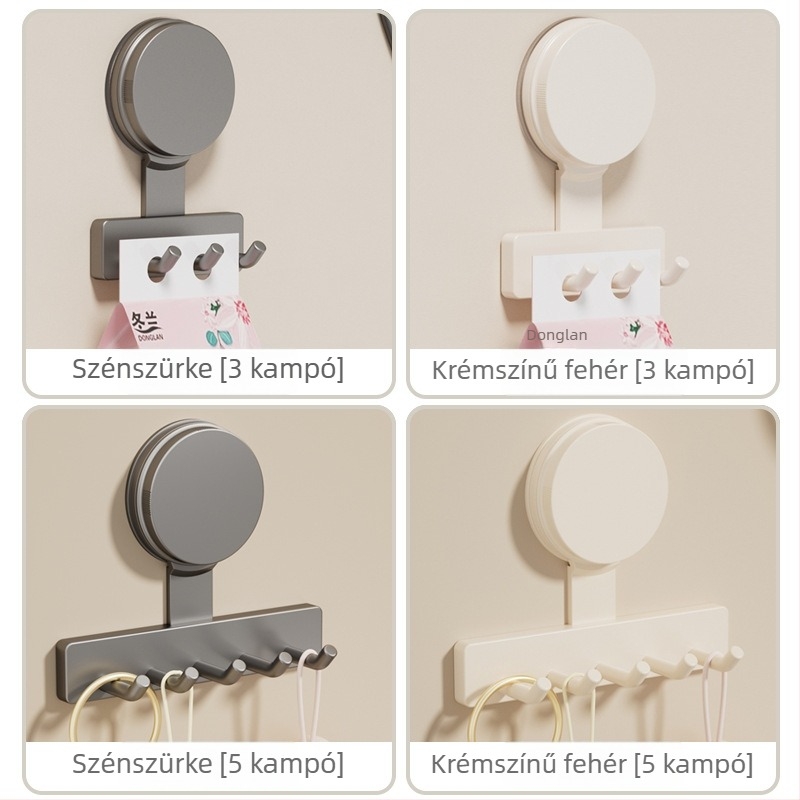 Erős vákuumos falikampó, fúrás nélküli, fürdőszobába és a konyhába, törölköző és edények tartója