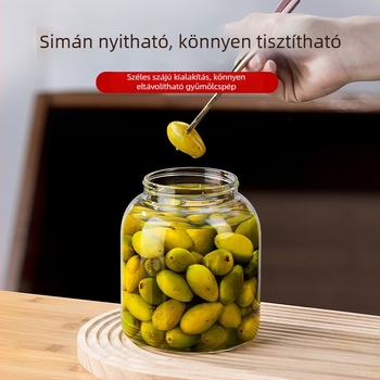 Zárható üvegből készült gyümölcsboros üveg, nagy tartály, házi bor készítéséhez, zöld szilvából készült borosüveg, vastag üvegű savanyúságos üveg