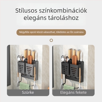 2024-es új konyhai kés- és evőeszköztartó – többfunkciós asztali és falra szerelhető tároló