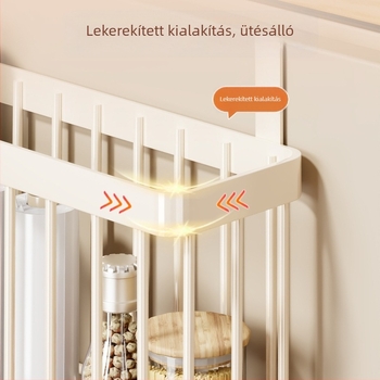 Vasból készült konyhai szekrényajtó szervező, amely a műanyag fóliát, a szemeteszsákokat és a fűszerek tárolását szolgálja