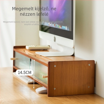 Kétszintes monitor-emelő állvány, asztali rendező