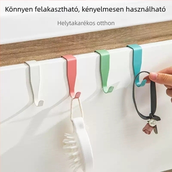 Qihang Szénacél hátulról szerelhető fogasok szekrényekhez és gardróbokhoz, ajtókon használható, fúrás nélkül ruhafogasok