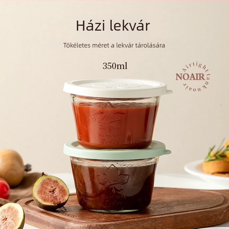 Lingfeng Átlátszó vintage üveg zárható edény gabonafélékhez, nassolnivalókhoz, száraz élelmiszerekhez, lekvárhoz és savanyúsághoz