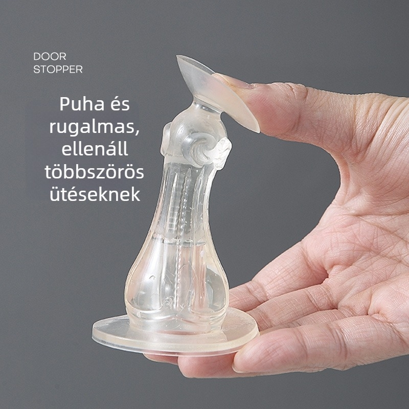 Műanyag ajtóstop fürdőszobához és vécéhez, csendes, falra szerelhető, fúrás és szögelés nélkül