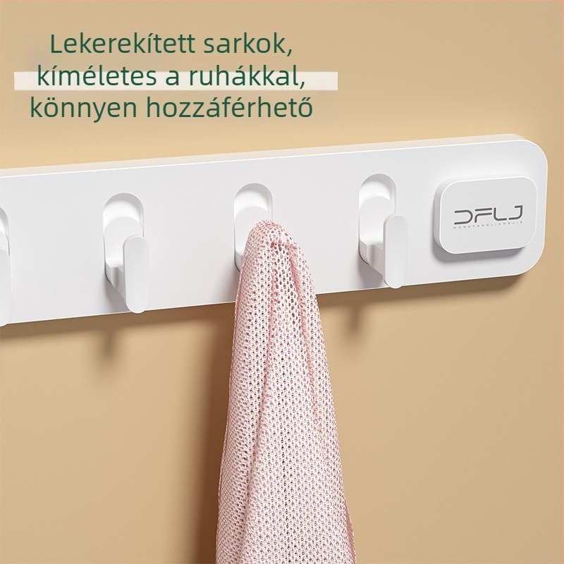 Fali akasztó fúrás nélkül – erős ruhafogas és tároló polccal kalapokkal és kulcsokkal