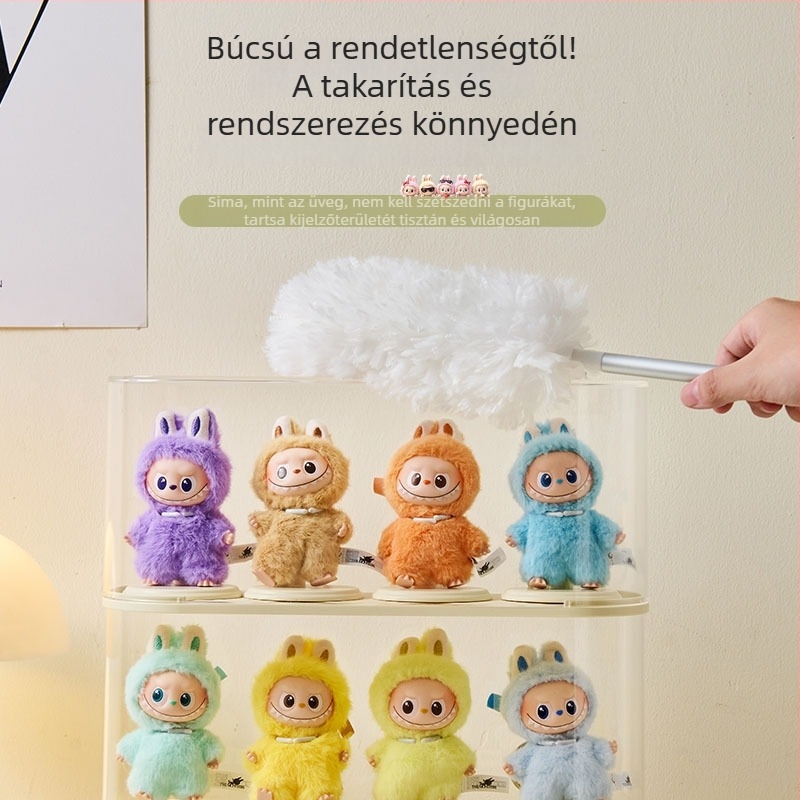 Akril porvédett kiállítási doboz figuráknak és babáknak, 4 literes kapacitás