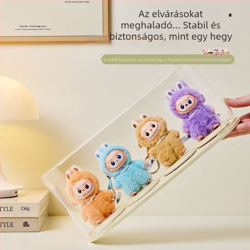Akril porvédett kiállítási doboz figuráknak és babáknak, 4 literes kapacitás