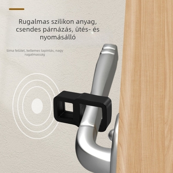 Átlátszó TPE ajtóstop, ütközésgátló párnával az ajtó fogantyújához, szélvédő védelem