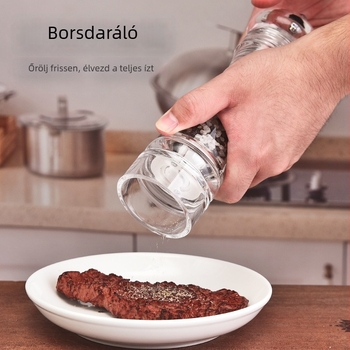 Kézi borsőrlő, akrilból készült konyhai borsőrlő