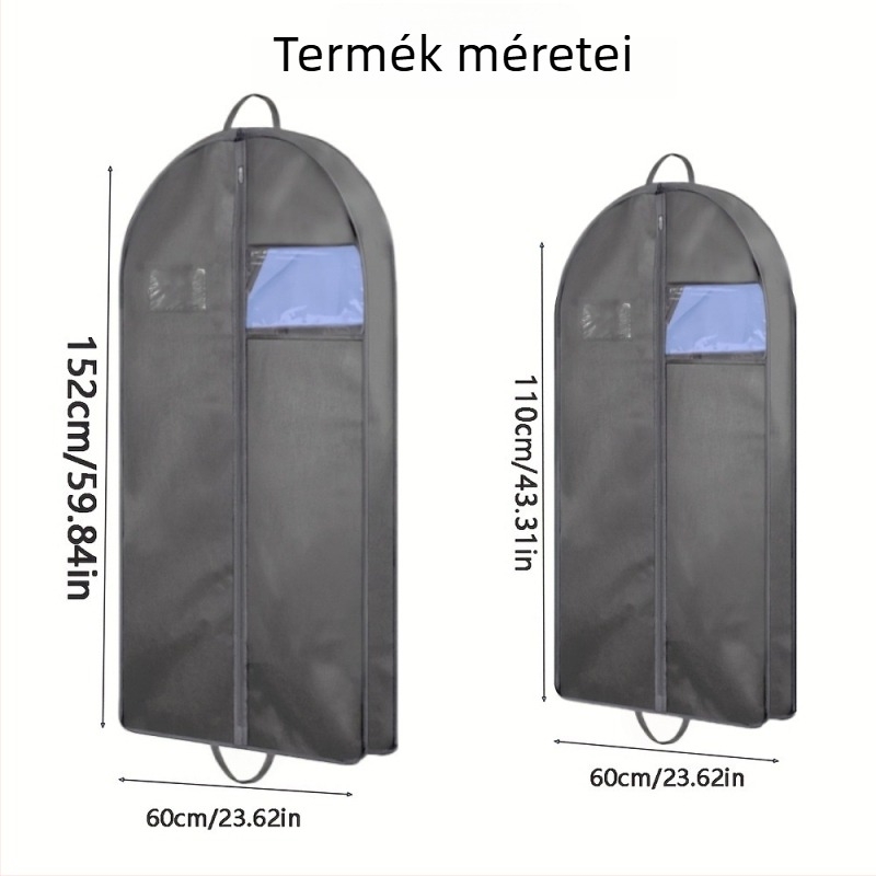 Öltönyhöz nem szövött anyagból készült ruhazsák – por- és nedvesség elleni védelem