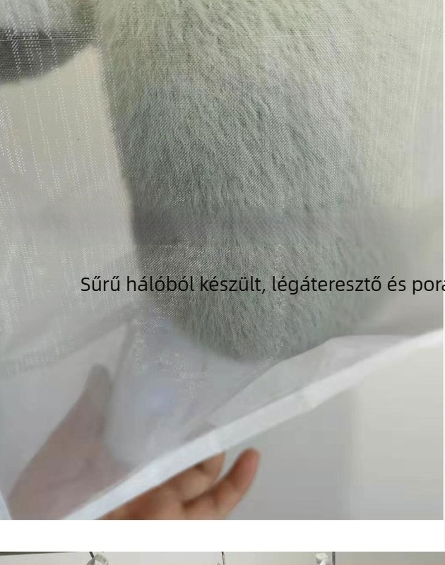 Hosszú, átlátszó ruhatakaró por elleni védelemmel szőrme kabátok és öltönyök számára, 3D ruhatartó
