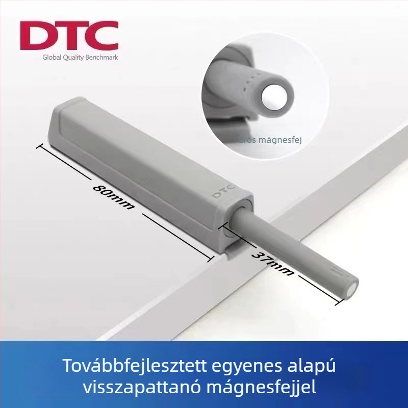 DTC mágneses visszapattanó szerkezet gardrób- és szekrényajtókhoz, fogantyú nélkül, automatikus záródás