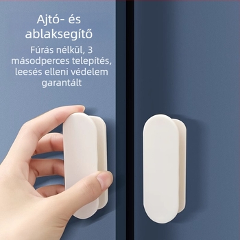 Üvegajtó fogantyú csúszóajtókhoz és szekrényekhez, szívókorongos, fúrás nélküli szerelés