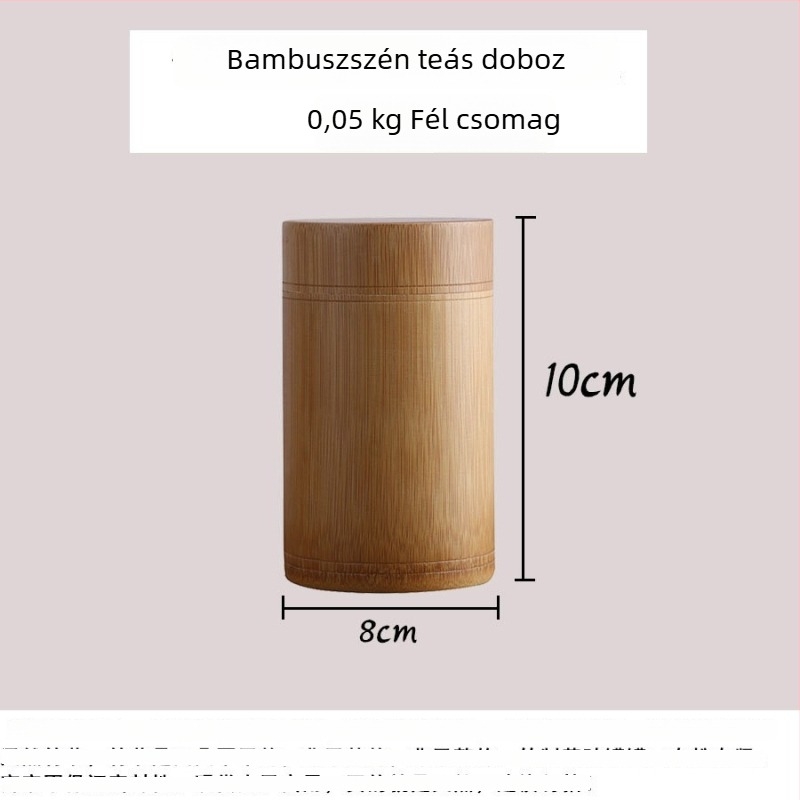 Hordozható bambusz teás üveg zárt bambuszcsővel és bambusz pohárral – teaceremóniához