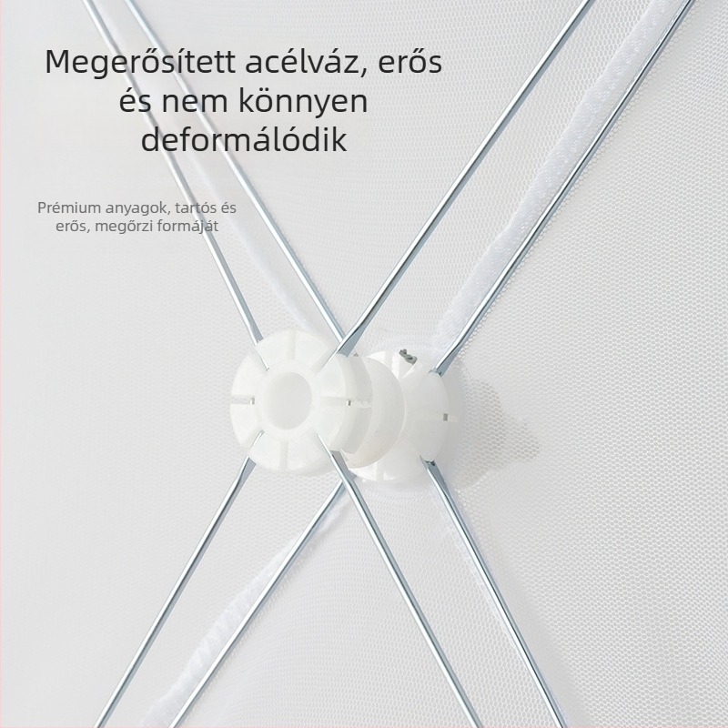 Összecsukható hálós tálfedél, háztartási használatra, védelem a legyek és a por ellen, nagy méret