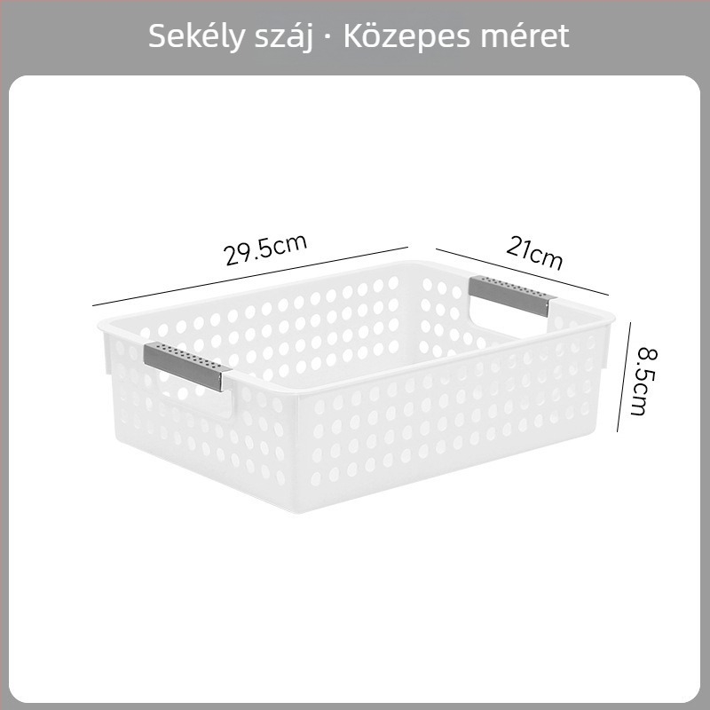 Műanyag asztali tároló doboz kisebb tárgyakhoz, játékokhoz és nassolnivalókhoz — kockás mintázat, kapacitás 12, fedél nélküli, modern minimalistikus stílus
