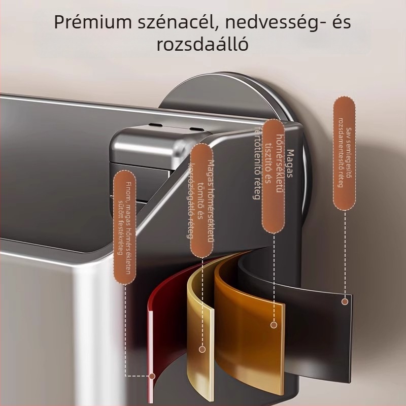 Fali tároló állvány szívókorongokkal, hagyma, gyömbér és fokhagyma számára