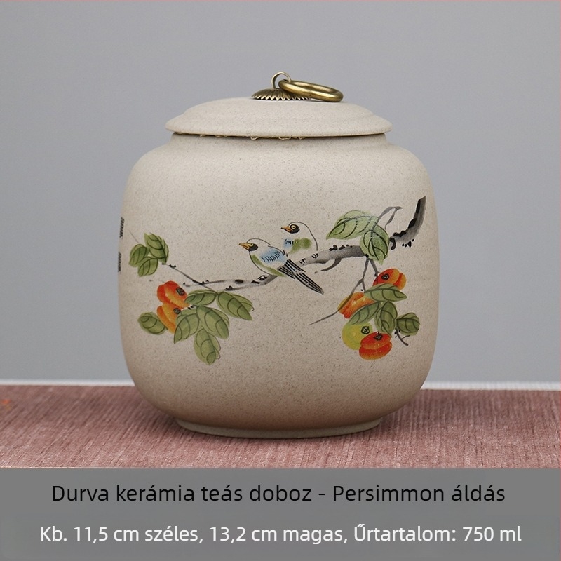 Zárható agyag teás doboz, prémium kerámia teafiók Pu'er tea tárolásához