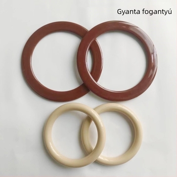 Kör alakú, átlátszó gyanta fogantyú DIY fonott táskákhoz