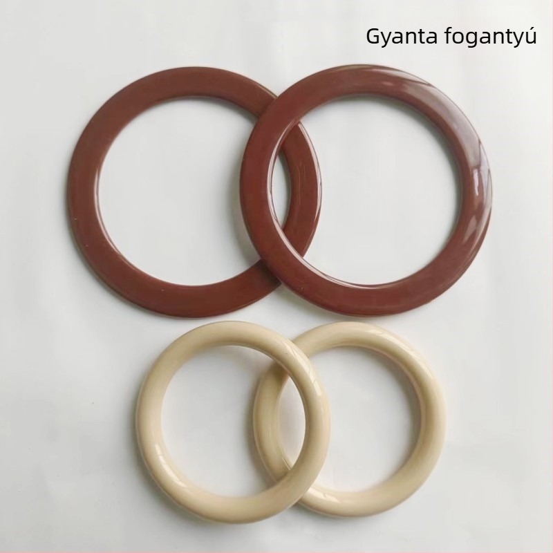 Kör alakú, átlátszó gyanta fogantyú DIY fonott táskákhoz