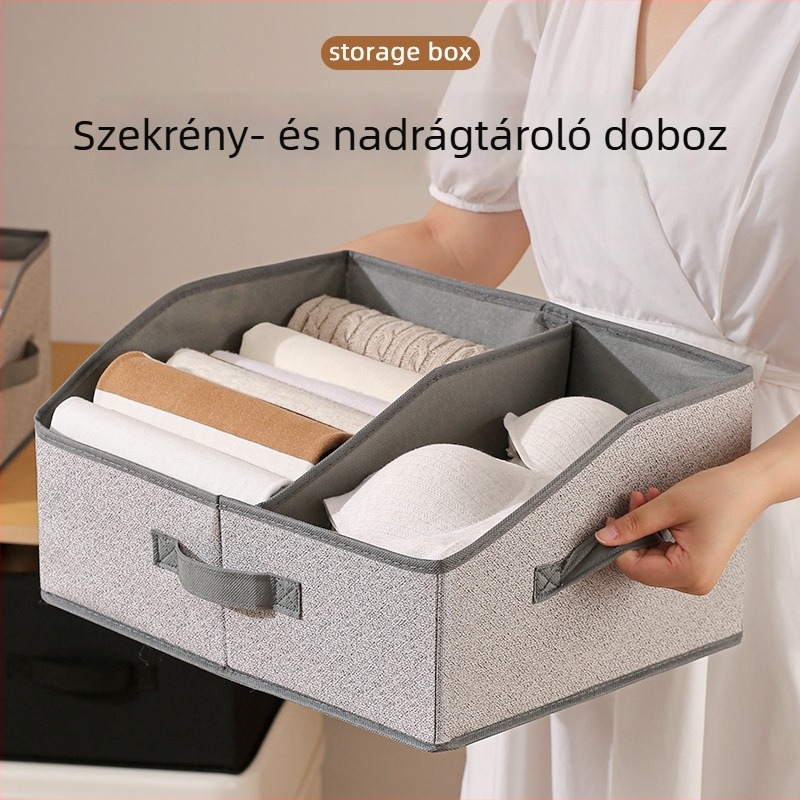 Ruha tároló doboz, összecsukható rekeszekkel, fehérneműk tárolására, nagy kapacitású, hordozható otthoni rendszerező