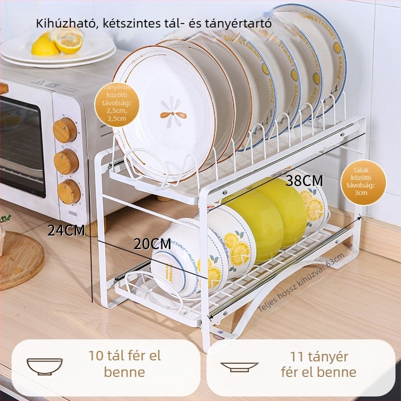 The smoother Konyhai kihúzható tál- és edénytartó a szekrényben