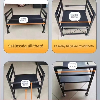 Teleszkópos megvastagított szénacél autóhűtő tárolóállvány, kamion alvóhelyéhez és praktikus rendező