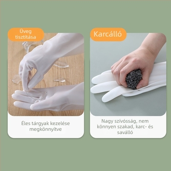 Nitril mosogatós kesztyű nőknek, tartós, vízálló konyhai kesztyű, vastag a tisztításhoz